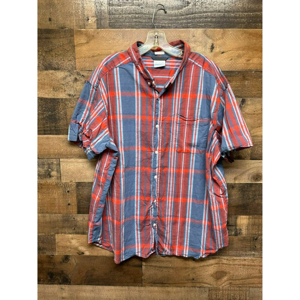Columbia Regular‎ Fit Men's Short Sleeve Button Up Size XXL
